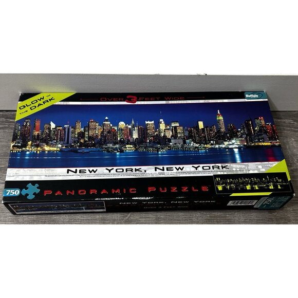 Buffalo Games New York, New York 3ft Panoramic Puzzle Glow In The Dark 750 Piece - Picture 1 of 5